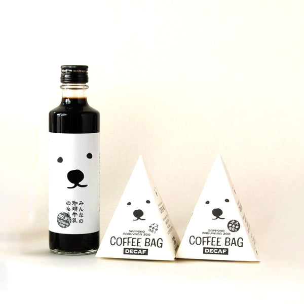 【「innocent coffee」シロクマカフェ デカフェセット(コーヒーバッグ2種・みんなのコーヒー牛乳のもと1本)】用ギフトカード